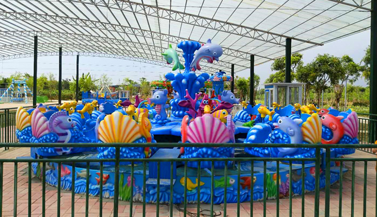 Amusement Park Rides - Shark Island Ride Kiddie Rides