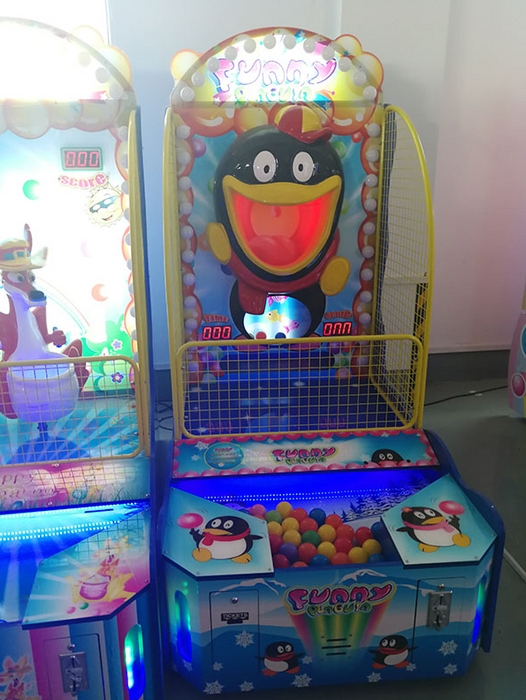 Children Game Machine - Funny Penguin Simulate Pitching Motion Game Machine