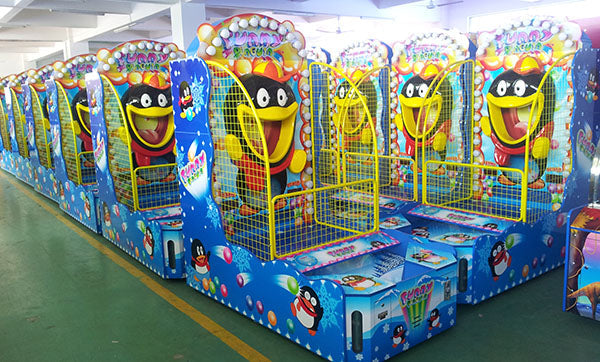 Children Game Machine - Funny Penguin Simulate Pitching Motion Game Machine