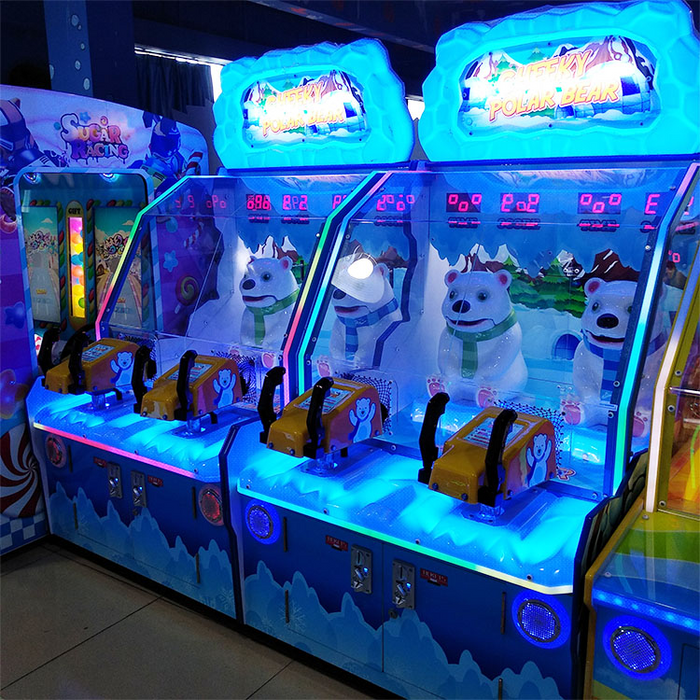 Children Game Machine - Funny Polar Bear Water Shooting Simulator Game Console