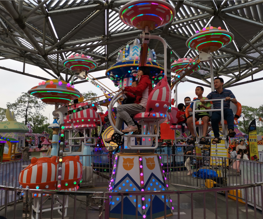 Amusement Park Rides - UFO Self Control Airplane Magic Bike Ride