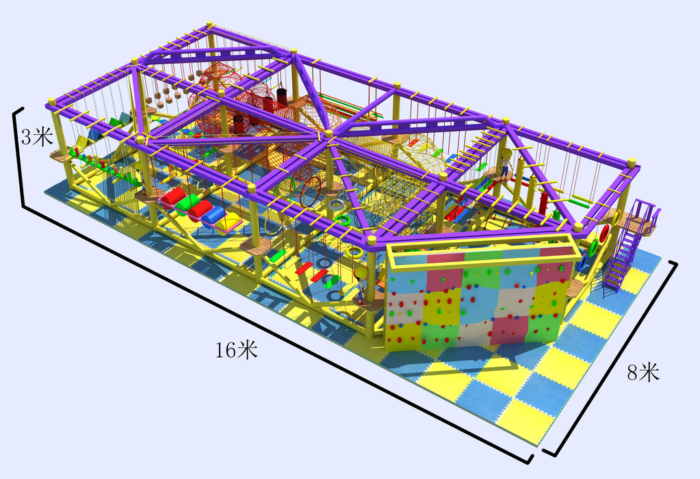 Indoor Playground - Kids Commercial Indoor Gym Rope Course
