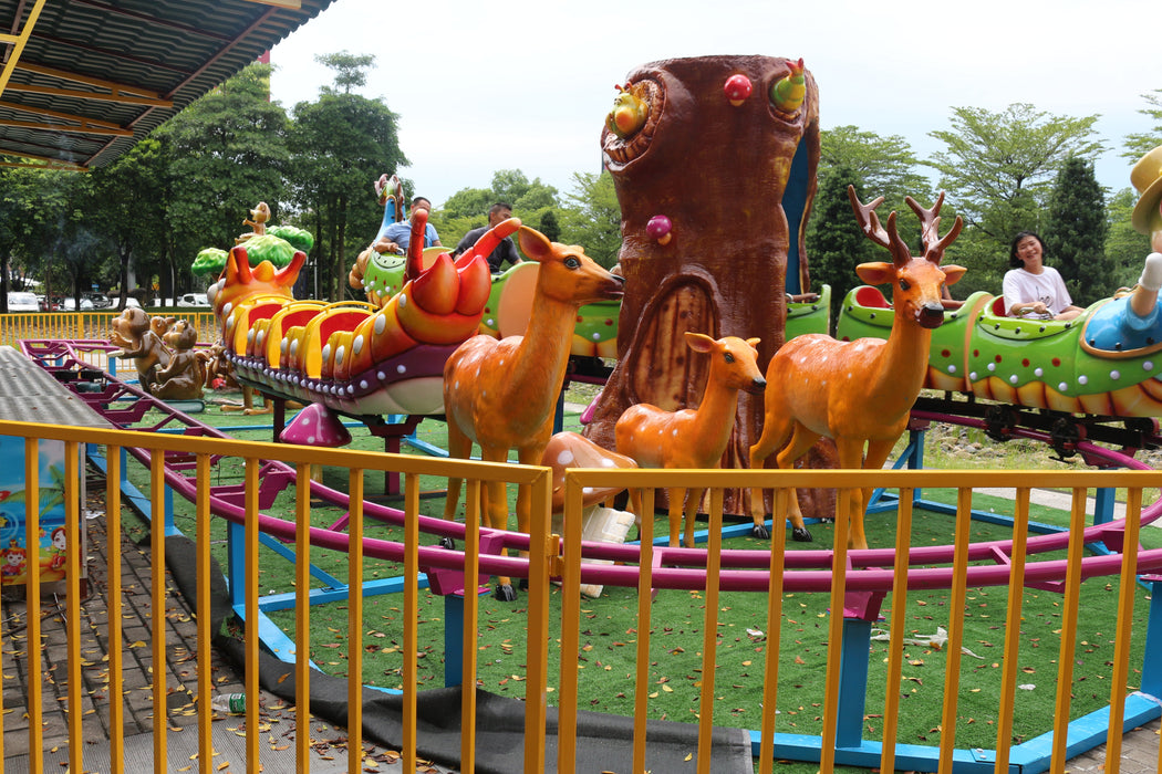 Amusement Park Rides - Mini Track Train Fruit Worm Roller Coaster